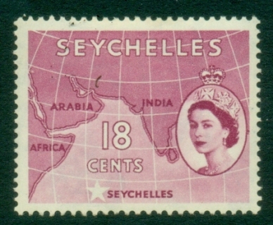 Seychelles-1954-56-QEII-Pictorials-18c-Map-MLH