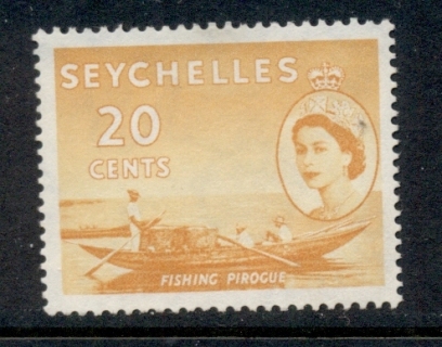 Seychelles-1954-56-QEII-Pictorials-20c-Fishing-Pirogue-MNG