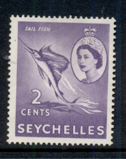 Seychelles-1954-56-QEII-Pictorials-2c-Sail-Fish-MNG