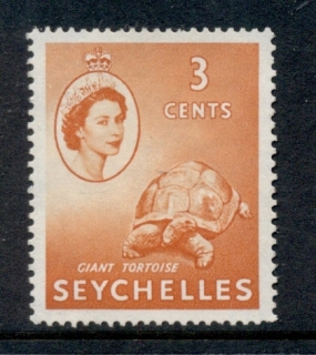 Seychelles-1954-56-QEII-Pictorials-3c-Giant-Tortoise-MNG