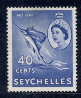 Seychelles-1954-56-QEII-Pictorials-40c-Sailfish-MNG