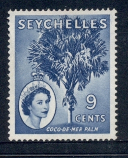 Seychelles-1954-56-QEII-Pictorials-9c-Palm-Tree-MNG