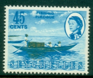 Seychelles-1962-69-QEII-Pictorial-45c-Fishing-Pirogue-MLH