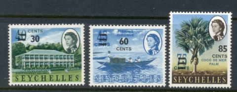 Seychelles-1968-QEII-Pictorials-Surch-MLH