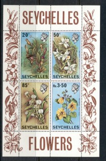 Seychelles-1970-Flowers-MS-MUH