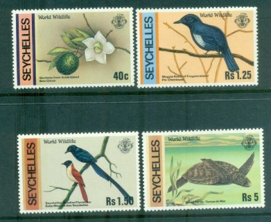 Seychelles-1978-Flowers-Birds-MLH-lot84745