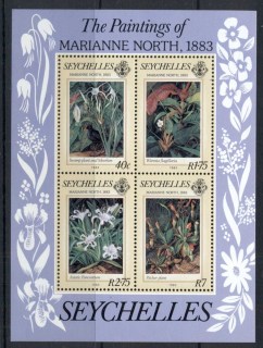 Seychelles-1983-Paintings-of-Flowers-MS-MUH