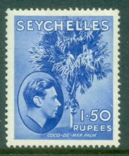 Seychelles-1938-41-KGVI-Pictorial-1R50c-Coco-de-Mer-palm-MLH