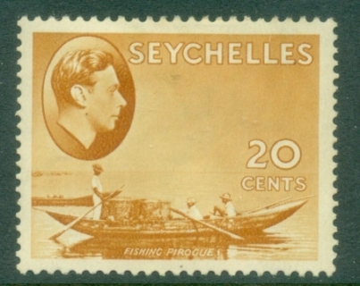 Seychelles-1938-41-KGVI-Pictorial-20c-Fishing-Pirogue-MLH