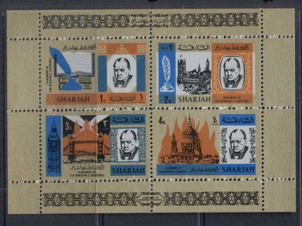 Sharjah-1966-MiMS16A-Winston-Churchill-MS-MUH