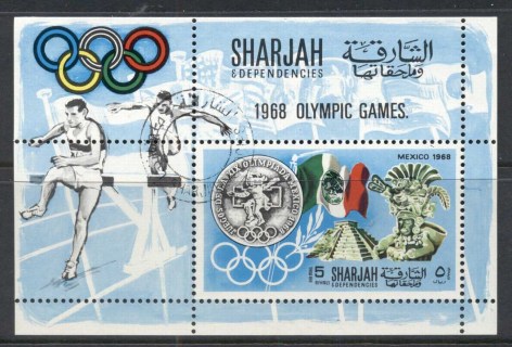 Sharjah-1968-MiMS41A-History-of-the-Olympic-Games-MS-CTO