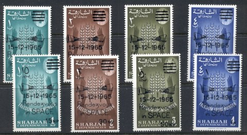 Sharjah-1963-Mi204-211-FFH-Freedom-from-Hunger-Opt-Space-Rendevous-MUH