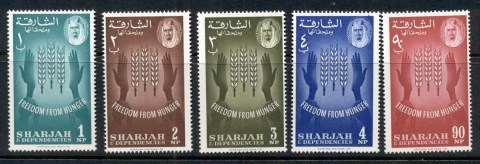 Sharjah-1963-Mi35-39-FFH-Freedom-From-Hunger-MUH