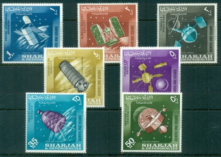 Sharjah-1964-Mi54-60-Space-Research-MLH