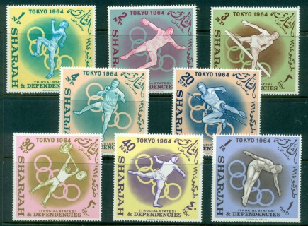 Sharjah-1964-Mi61-68-Summer-Olympics-Tokyo-MLH