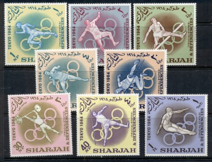 Sharjah-1964-Mi61-68-Summer-Olympics-Tokyo-MUH