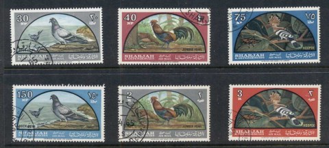 Sharjah-1965-Mi113-118-Indigenous-Birds-CTO