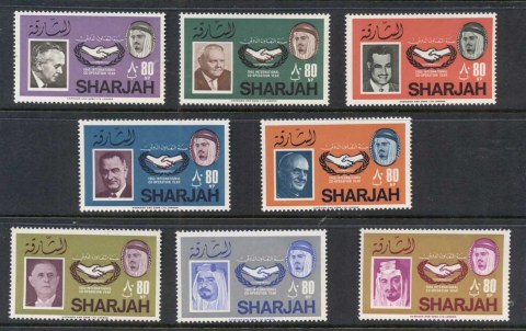 Sharjah-1966-Mi213-220-ICY-International-Cooperation-Year-MUH-2