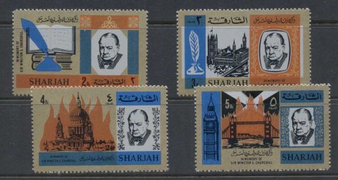 Sharjah-1966-Mi221-224-Winston-Churchill