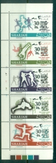 Sharjah-1966-Mi305-309-Pan-Arab-Games-Opt-new-Currency-MLH