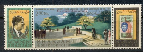 Sharjah-1967-Mi375-377-JFK-Kennedy-3rd-Death-Anniversary