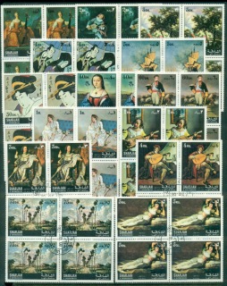 Sharjah-1967-Mi379-392-Paintings-blk4-CTO