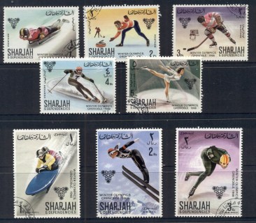 Sharjah-1967-Mi400-407-Winter-Olympics-Grenoble-CTO