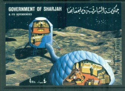 Sharjah-1970-History-of-Space-III-IMPERF-MS-MUH-lot84602