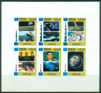 Sharjah-1970-Mi701-705B-History-of-Space-Research-sheetlet-IMPERF-MLH