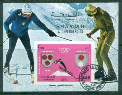 Sharjah-1971-MiMS86-Winter-Olympics-Sapporo-MS-CTO