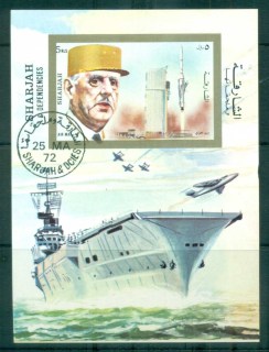 Sharjah-1972-Charles-de-Gaulle-Aircraft-Carrier-MS-CTO-lot77251