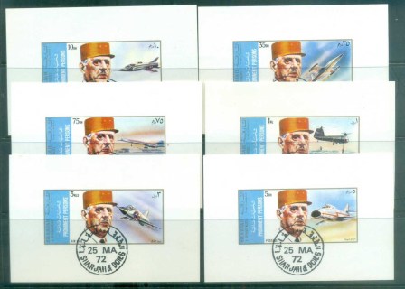 Sharjah-1972-Charles-de-Gaulle-Aircraft-IMPERF-CTO-lot77268