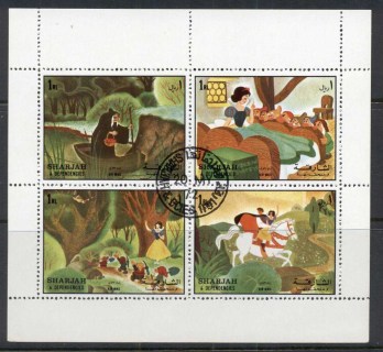 Sharjah-1972-Mi1254-1257-Walt-Disney-Films