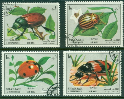 Sharjah-1972-Mi1300-1303-Insects