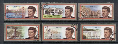 Sharjah-1972-Mi896-901-JFK-Kennedy-CTO