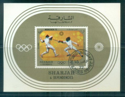 Sharjah-1972-Munich-Olympics-MS-CTO-lot77274