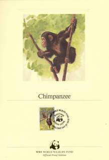 Sierra-Leone-1983 WWF Chimpanzee proof card