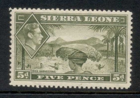 Sierra-Leone-1938-44-KGVI-Pictorials-5d-MUH