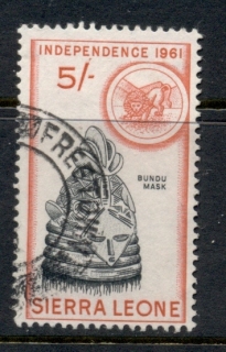 Sierra-Leone-1961-Pictorial-Independence-5-Bundu-Mask-FU