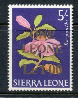 Sierra-Leone-1964-Flowers-Surch-1-on-5-MUH