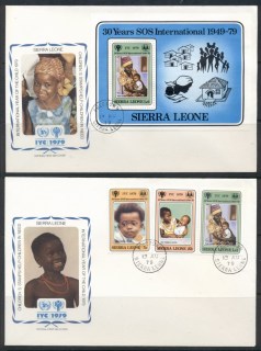 Sierra-Leone-1979-IYC-International-year-of-the-Child-MS-2x-FDC