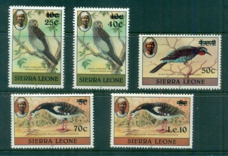 Sierra-Leone-1984-Birds-Surch-MUH