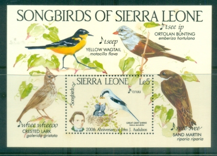 Sierra-Leone-1985-Audubon-Birds-MS-MUH