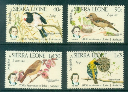 Sierra-Leone-1985-Audubon-Birds-MUH