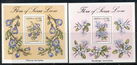 Sierra-Leone-1986-Flowers-2x-MS-MUH