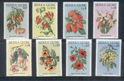 Sierra-Leone-1986-Indigenous-Flowers-MUH