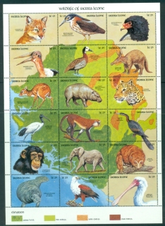 Sierra-Leone-1990-Wildlife-of-Sierra-Leone-MS-MUH