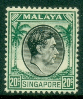 Singapore-1948-KGVI-Portrait-20c-dark-green-black-MLH