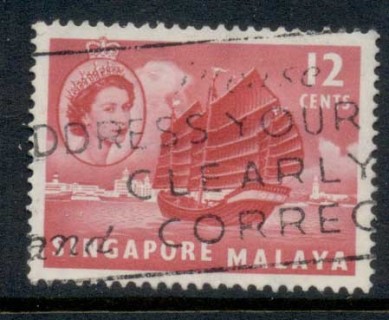 Singapore-1955-QEII-Pictorials-Ships-12c-FU