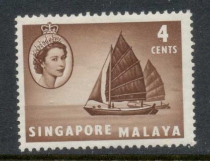 Singapore-1955-QEII-Pictorials-Ships-4c-MLH